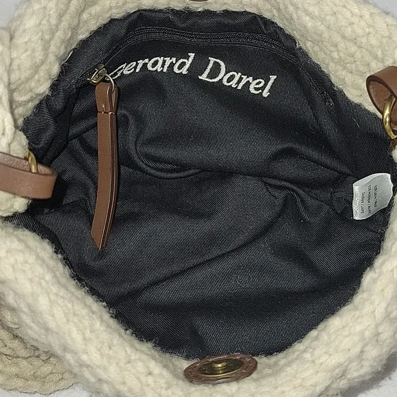 GERARD DAREL Beige Crochet Crossbody Shoulder Bag - Picture 9 of 11